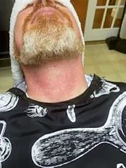 Hot towel treatment at Tactical Grooming