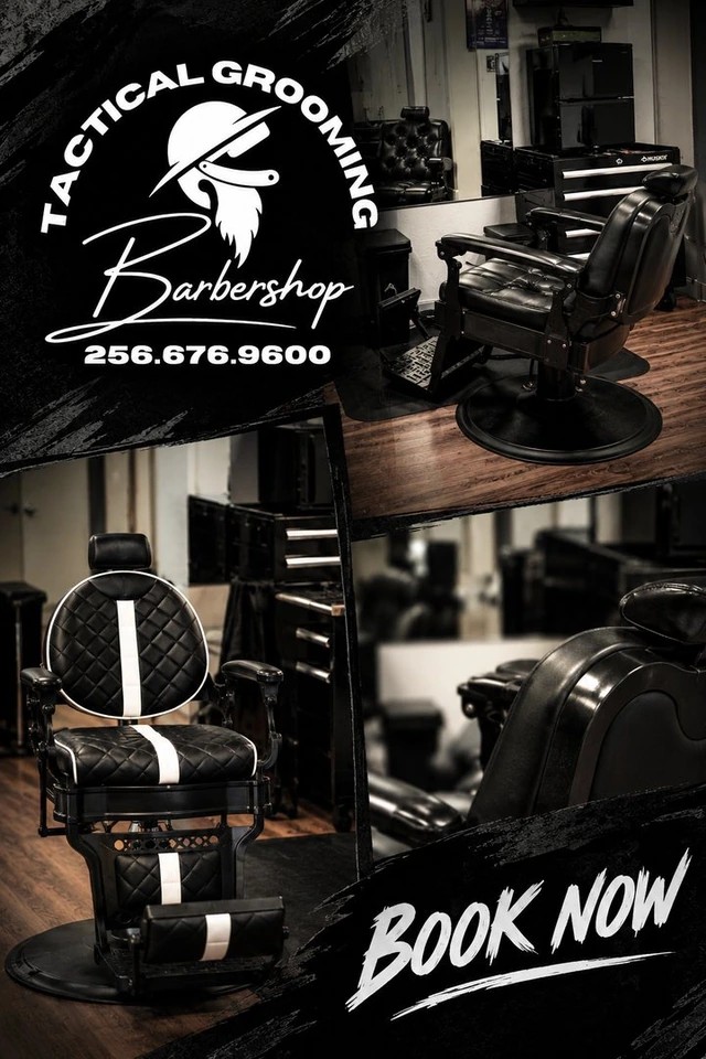 Tactical Grooming Barbershop, 256.676.9600. Book now.